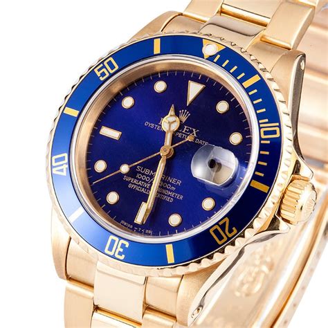 used blue and gold rolex submariner|rolex submariner price list.